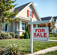 Home for sale with _For Sale_ sign in focus of image.jpg