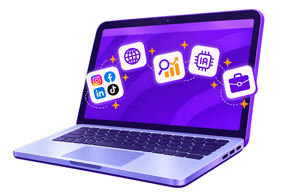 Ordinateur portable violet aux icônes connectées.png