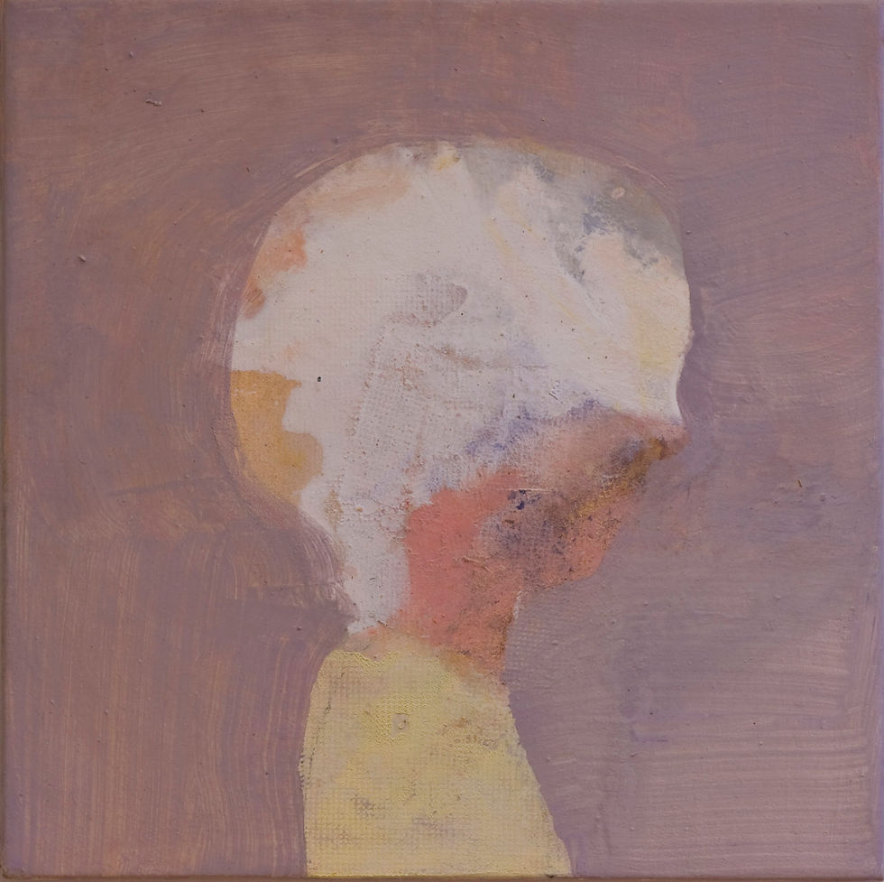 Tankefull, 35 x 35 cm