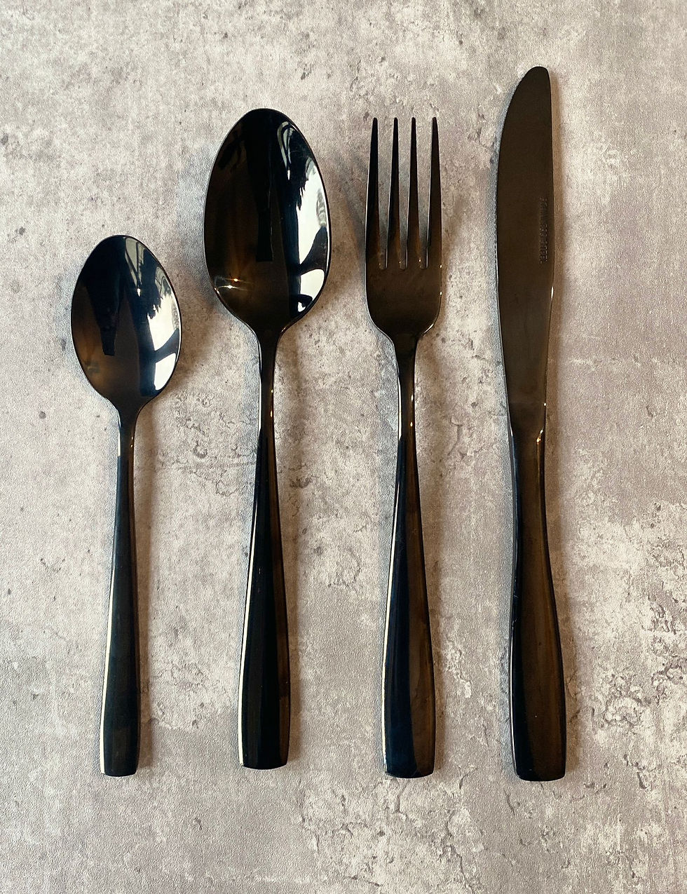 Black Cutlery Set