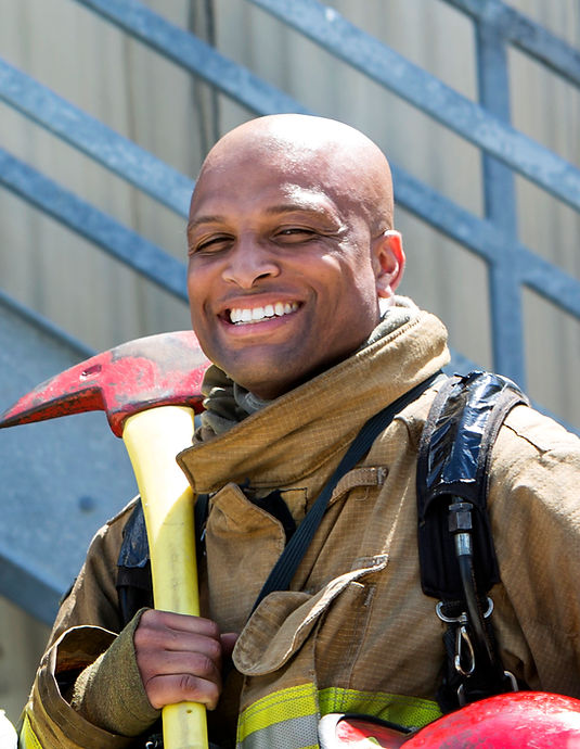Fireman Holding Hammer