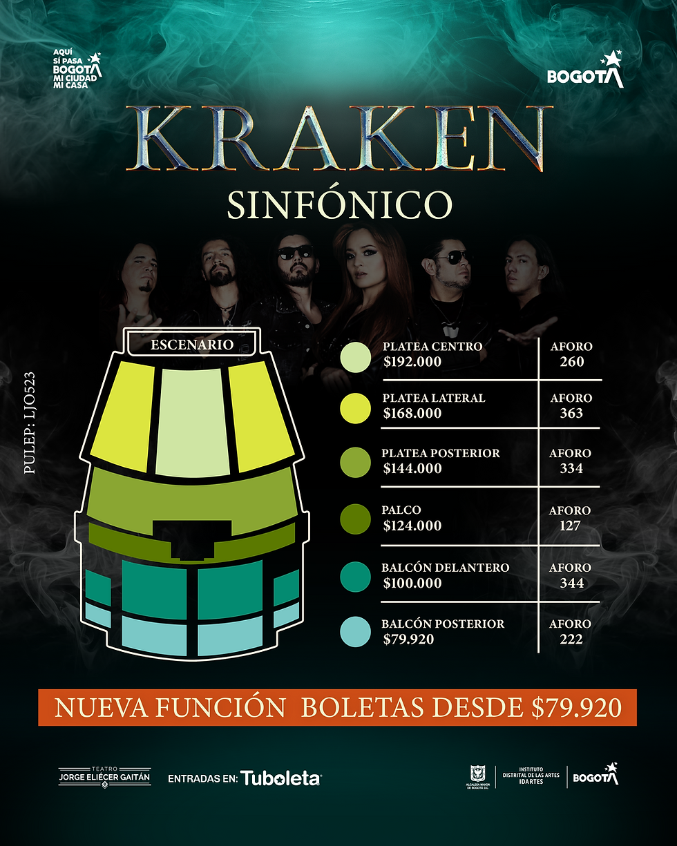 KRAKEN SINFÓNICO, El poder del rock colombiano, llevado al lenguaje