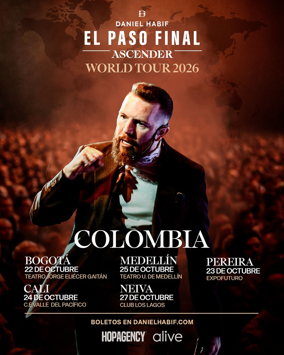 Daniel Habif llega a Colombia con "El Paso Final: Ascender World Tour 2026", la gira que promete transformar miles de vidas