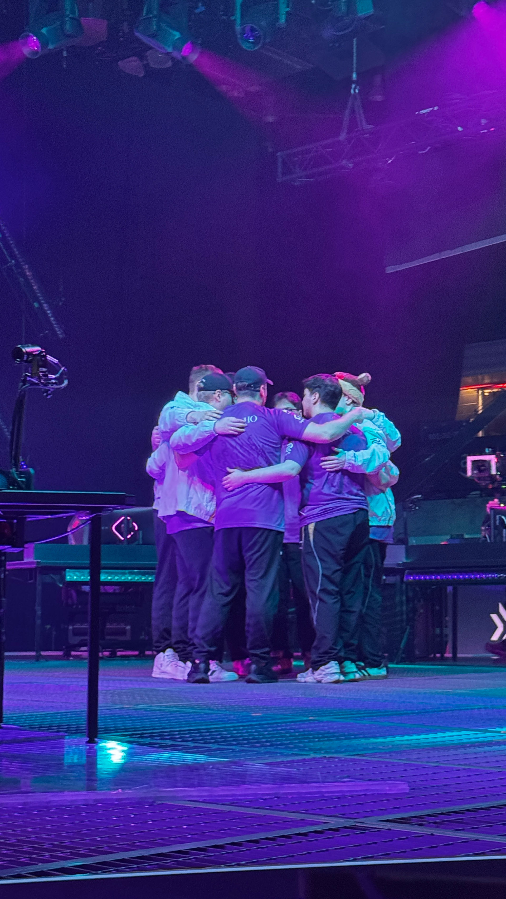 Team Heretics on stage