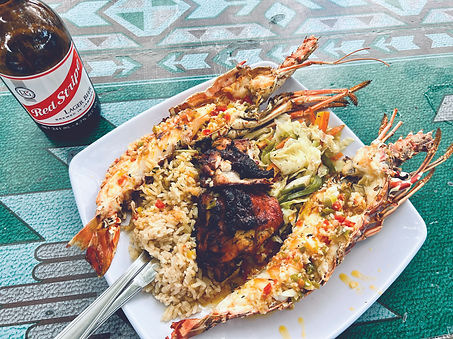 Lobster lunch on Booby Cay.jpg