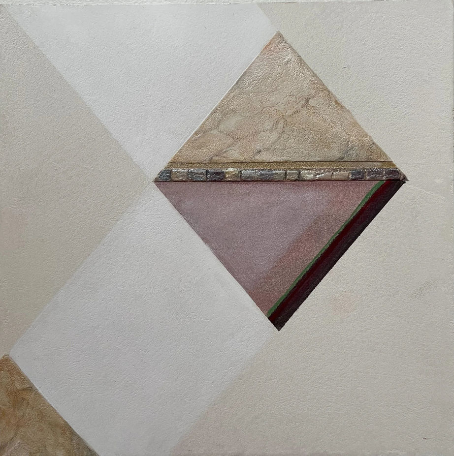 Painted Mural Detail with Marmorino Sample