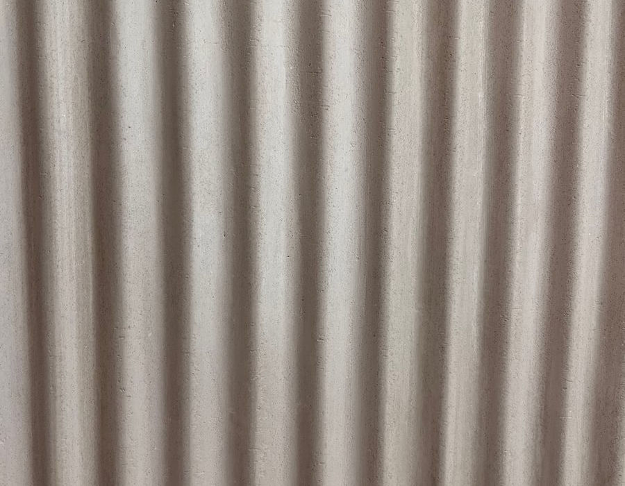 Polished Convex Pulled-In-Place Fluted Plaster