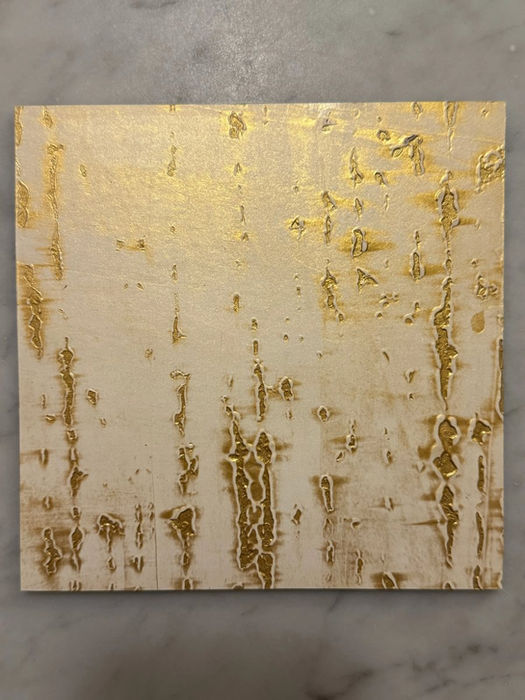 White and Gold Distressed Finish
