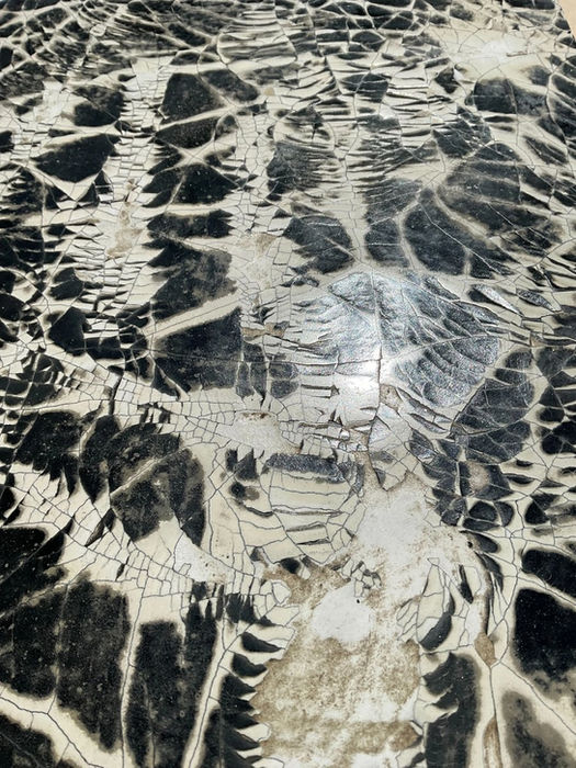 Black and White Cracked Custom Finish