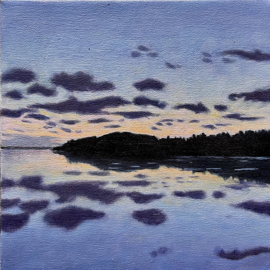 Atkins Bay Nocturne Study Oil paint on canvas