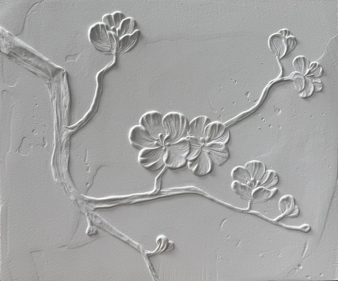 Cherry Blossom Bas Relief Detail