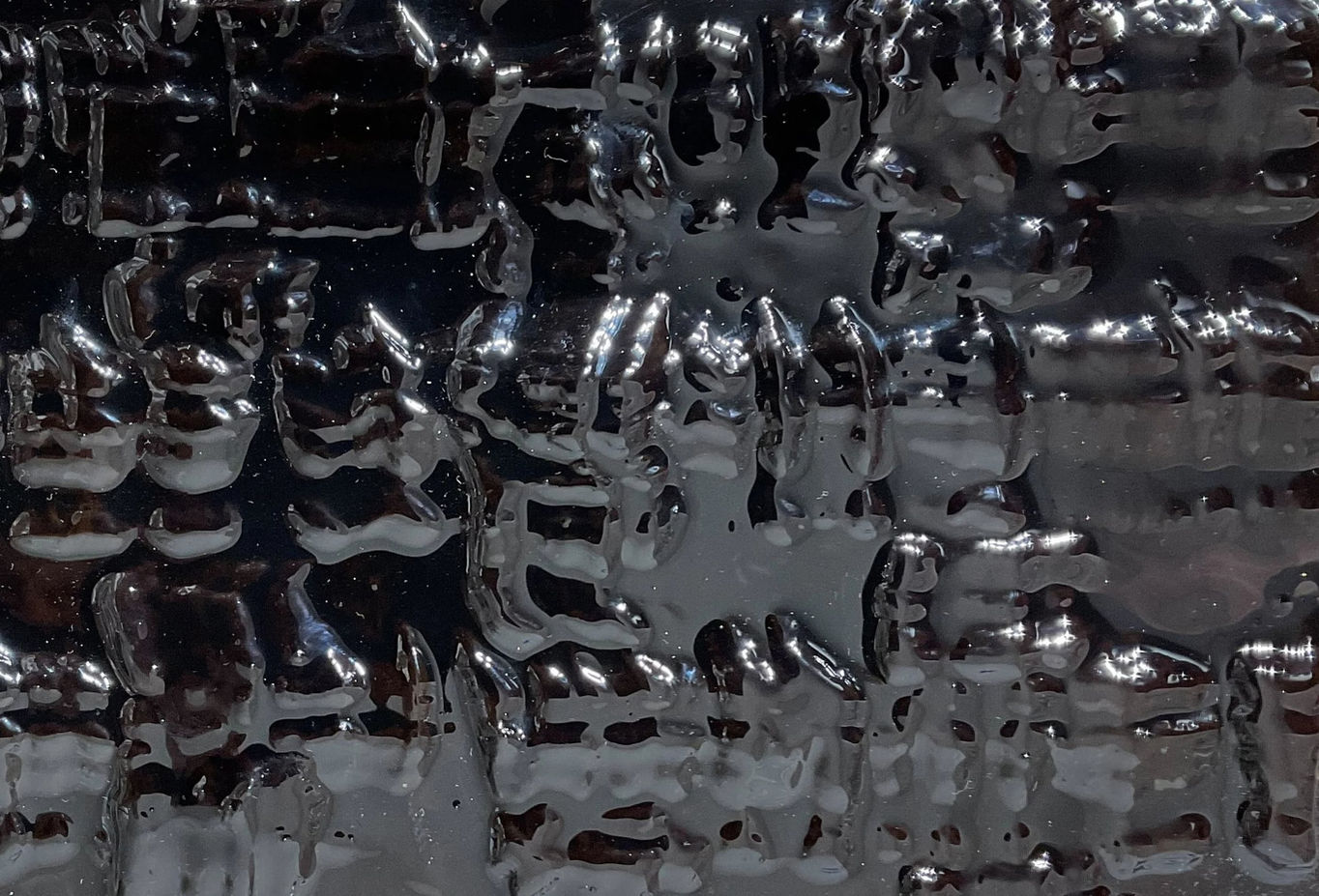 Lacquered Aubergine Bas Relief Sample
