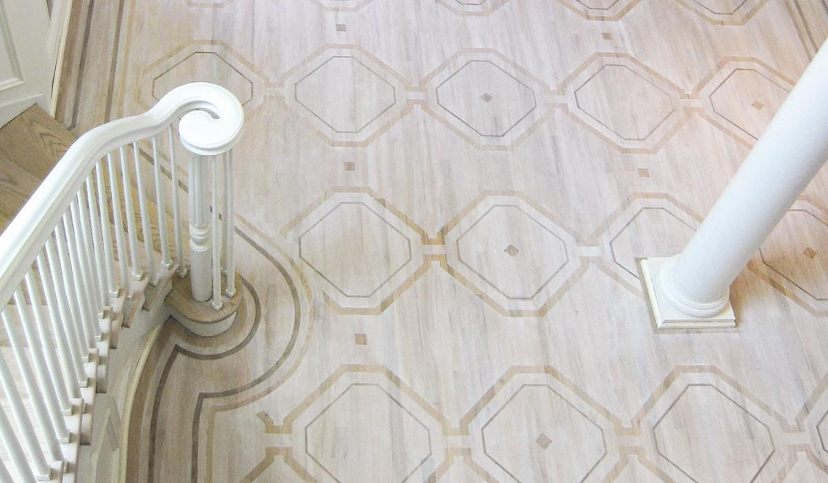 Hexagonal Hand-painted Floor Design