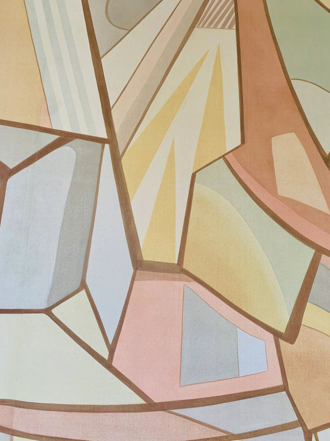 Details of Acrylic on Linen Canvas Inspired by Murle Marx Style
