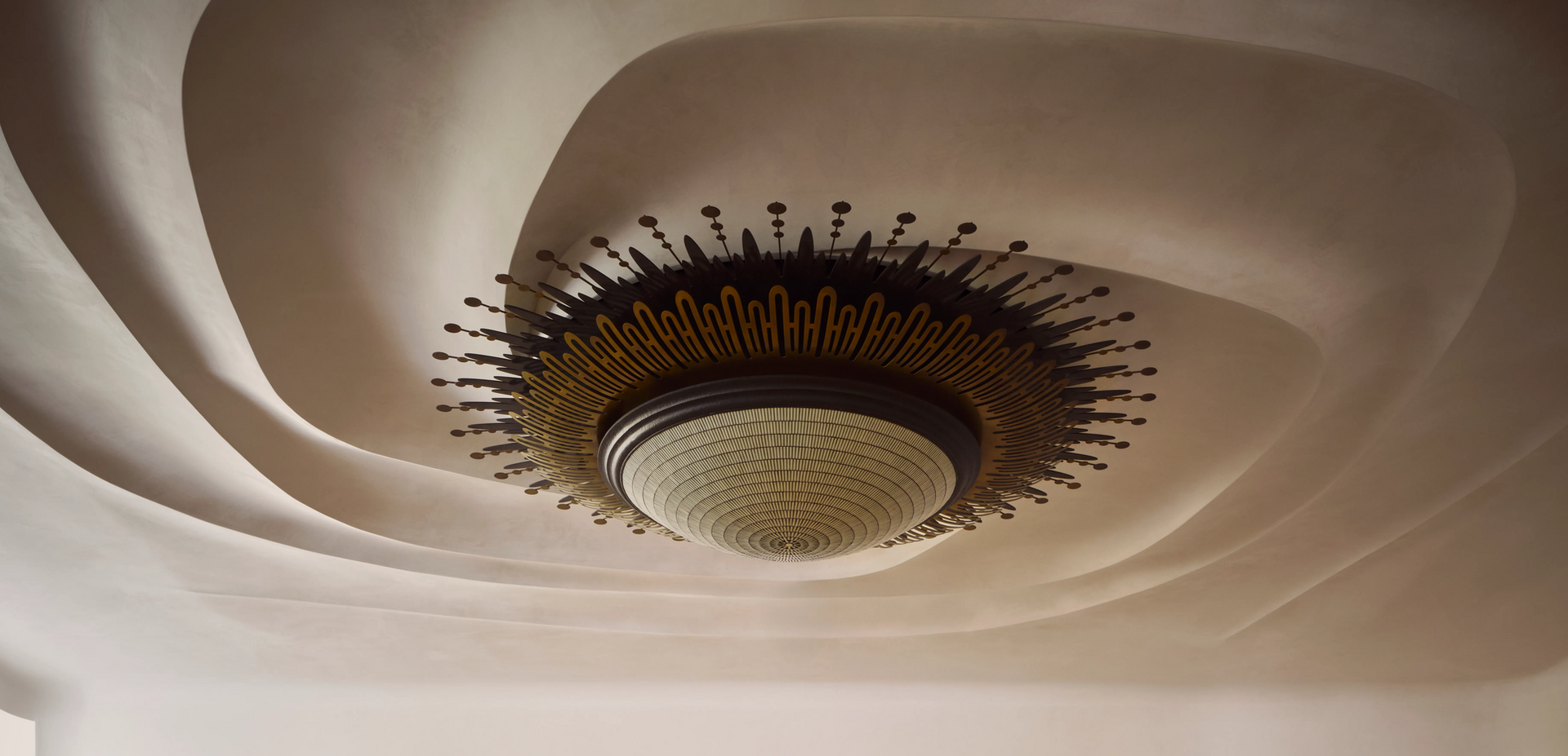 Architectural Plaster Ceiling Inspired by Antoni Gaudí