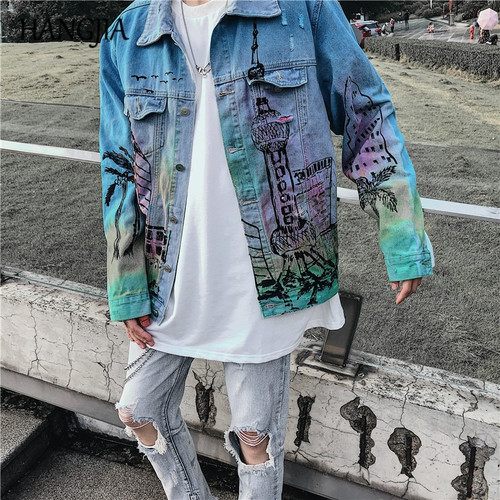 hip hop denim jacket