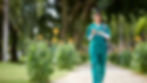 female nurse walking