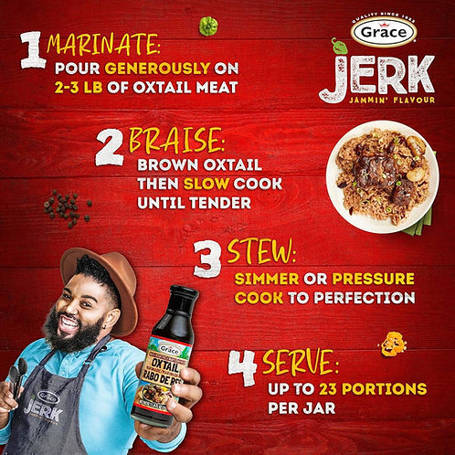 Thumbnail: Grace Jamaican Oxtail Marinade, 11.8 oz (2-Pack) – Authentic Caribbean Seasoning