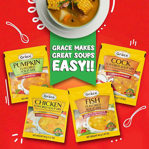 Thumbnail: Grace Chicken Flavored Soup Mix 2.12oz (Pack of 6) – Jamaican Country Style