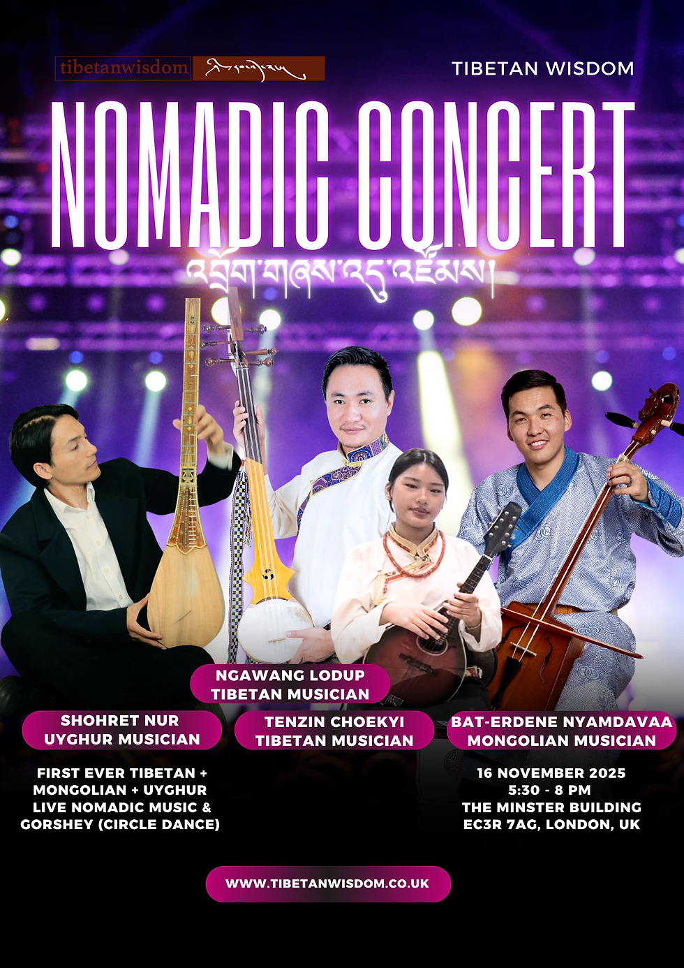 Nomadic Concert London: A Celebration of Tibetan, Uyghur & Mongolian Music