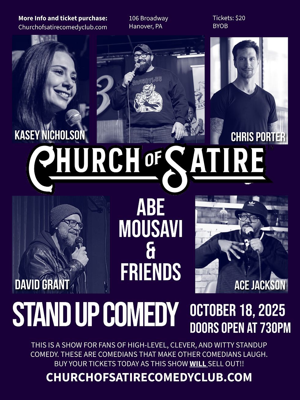 Church of Satire Presents: Abe Mousavi and Friends