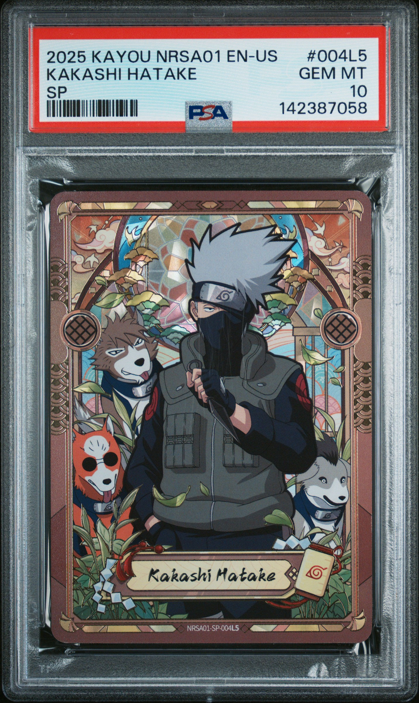 Kakashi Hatake Series 1 SP NRSA01-HEAVEN SCROLL #004L5 PSA 10 English