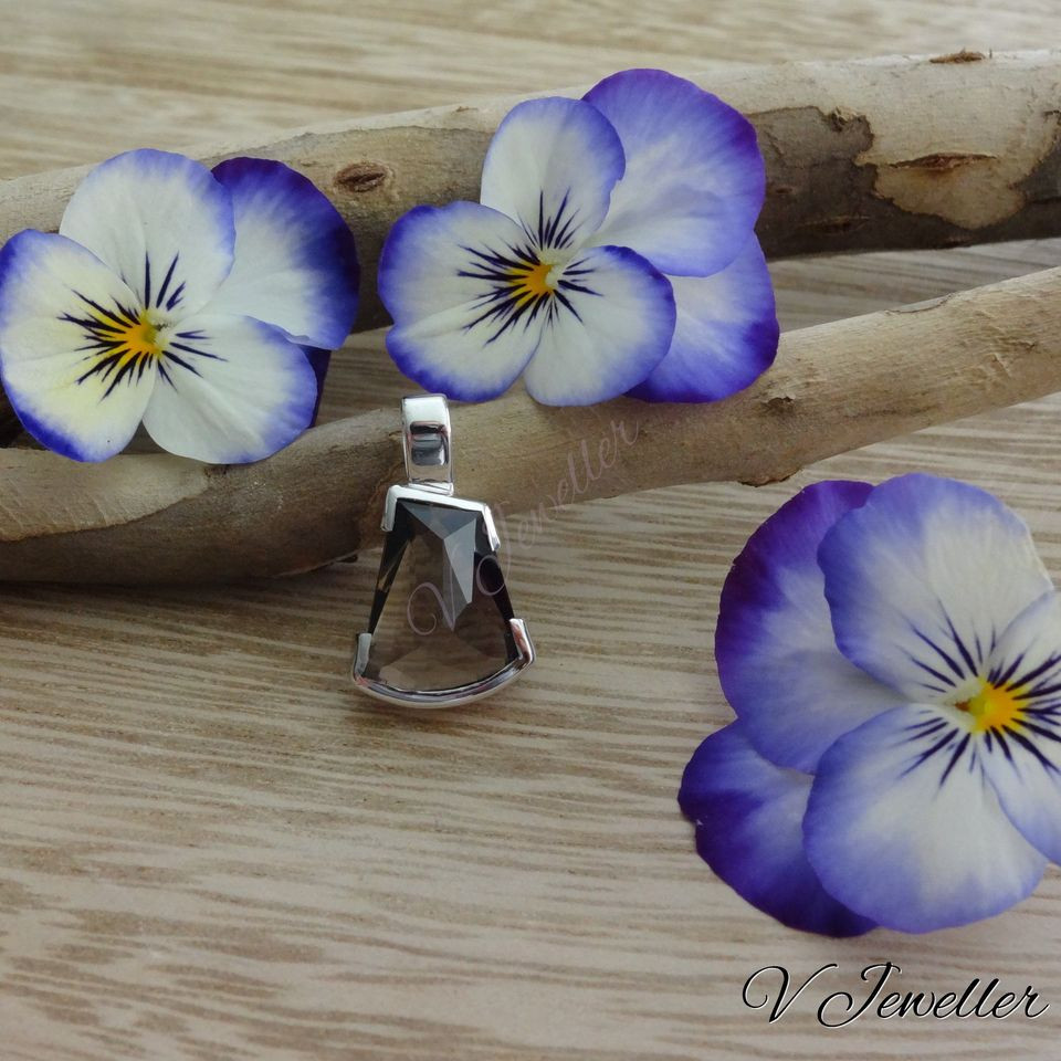 Thumbnail: Smokey Quartz fancy cut pendant