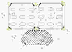 Vue en plan du restaurant éphémère