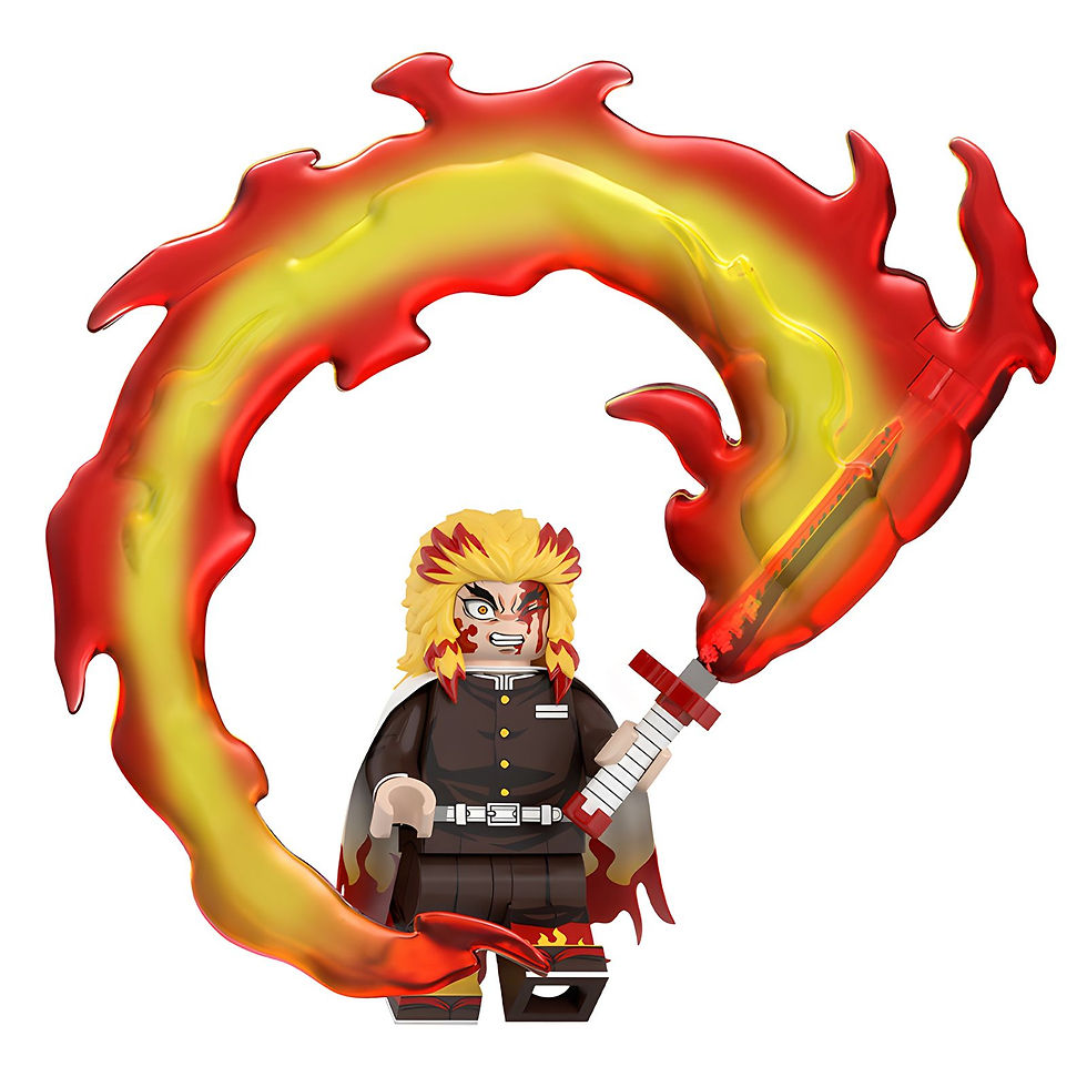 Custom Demon Slayer Kyojuro Rengoku Minifigure (Flame Breathing)
