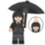 Custom Wednesday Addams Minifigure