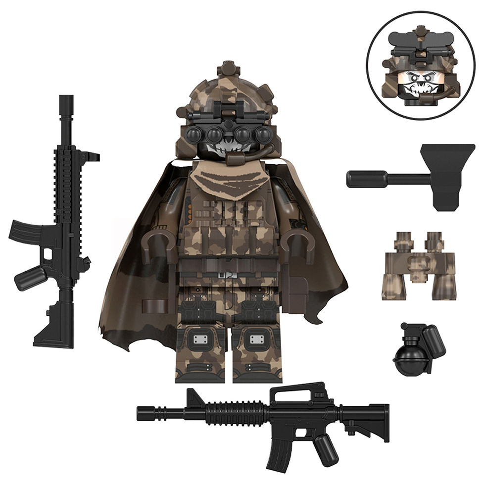 Custom Special Forces Rifleman (Desert Camo) Minifigure Military