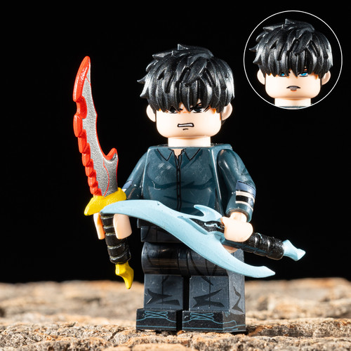 Sung Jinwoo (Dual Wield Daggers) Minifigure | BLOCKHEADSHOP
