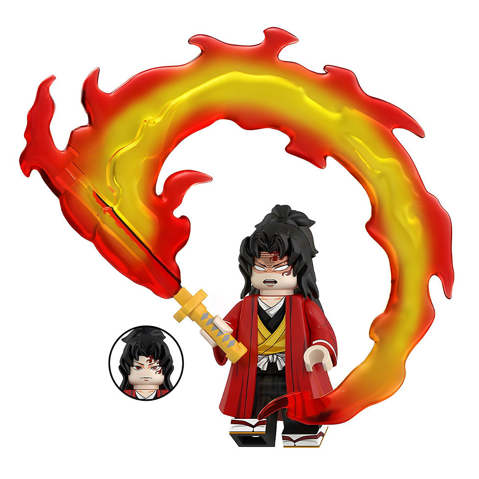 Custom Demon Slayer Yoriichi Tsugikuni Minifigure (Sun Breathing)