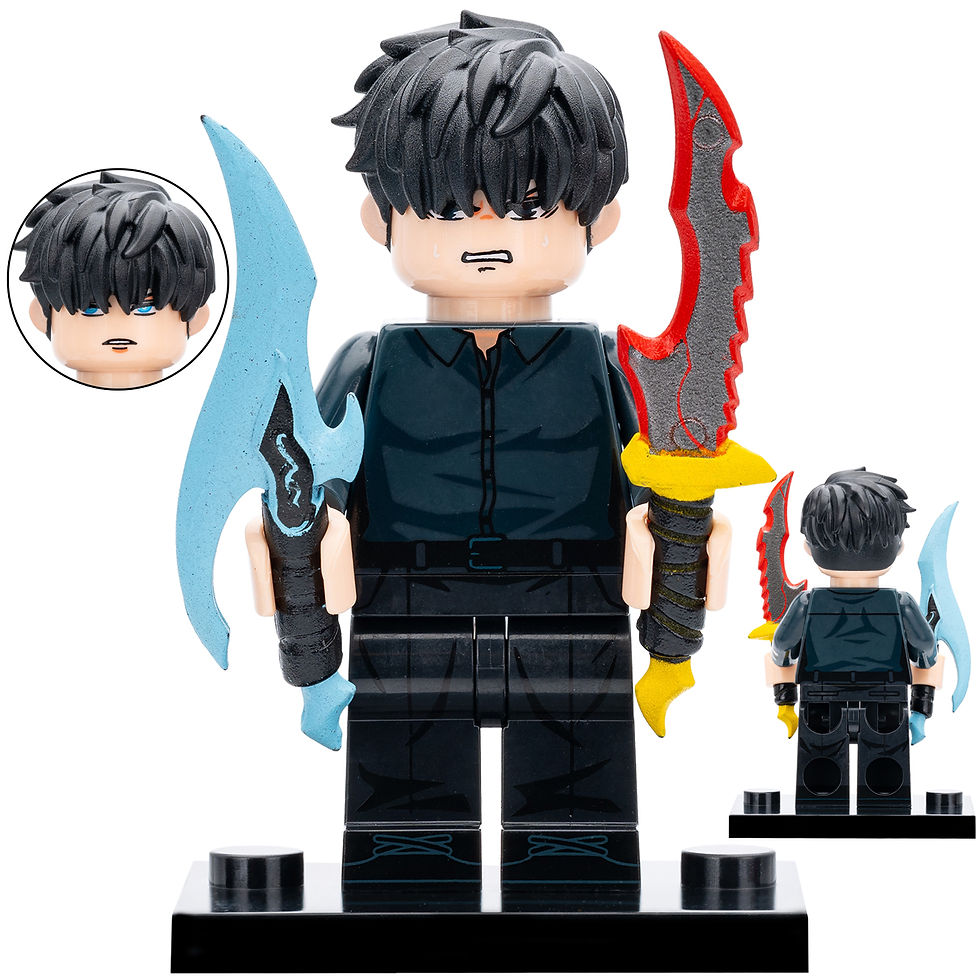 Custom Sung Jin-Woo (Dual Wield Baruka's Dagger Knight Killer) Minifigure