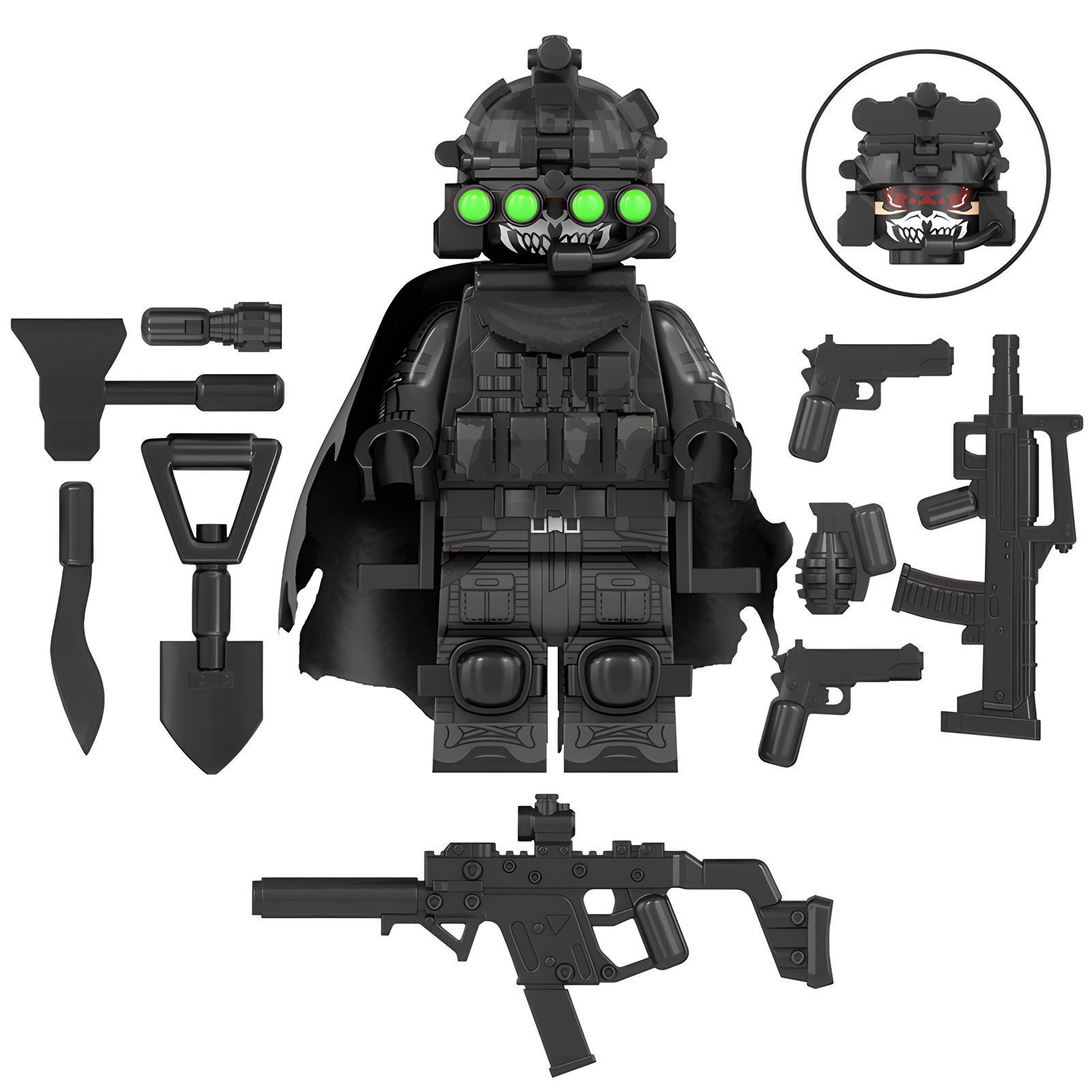 Custom Special Forces Scout (Black Ops) Minifigure Military