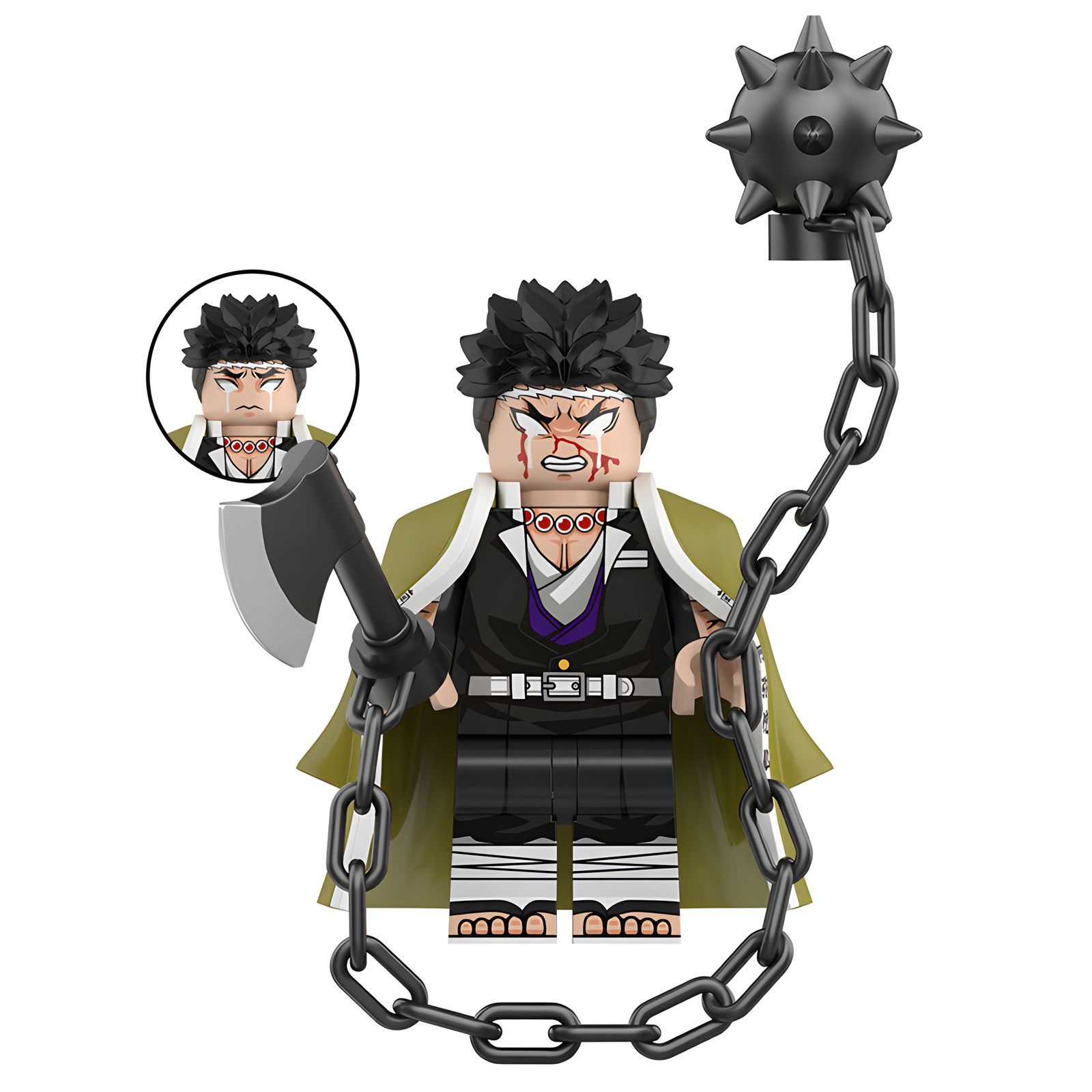 Custom Demon Slayer Gyomei Himejima Minifigure (Stone Breathing)