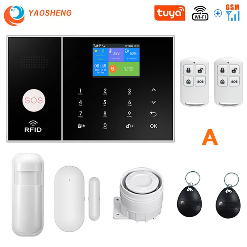 Thumbnail: YAOSHENG Tuya Wifi Gsm Security Alarm System Works With Alexa Home Burglar Motio