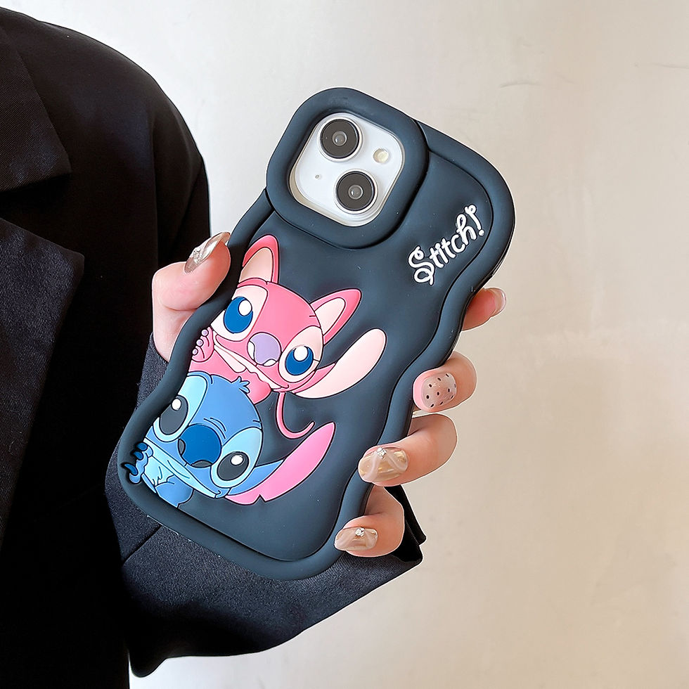 Miniatura: Candy Couple Stitch Looking Case for iPhone X XS XR 11 12 13 Pro 14 Plus 15 Pro 