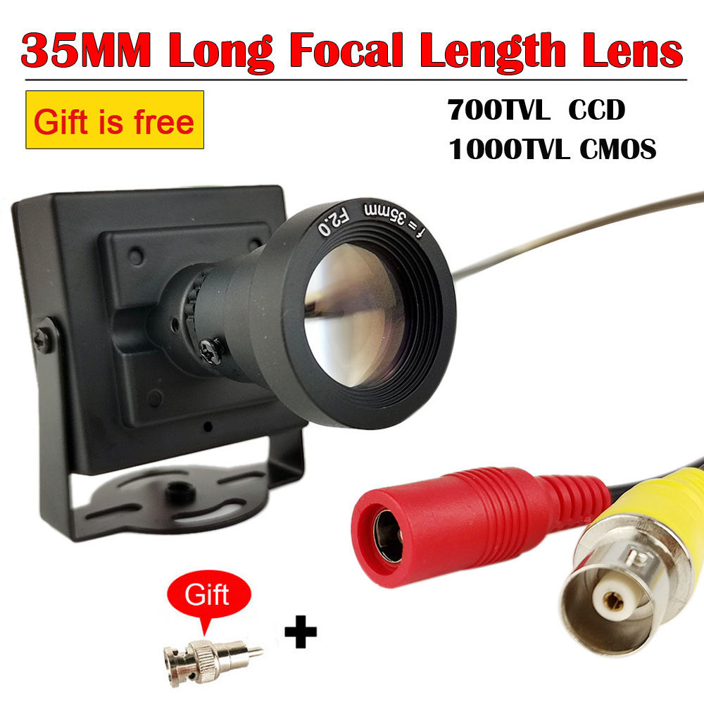 35mm Long Focal Length Lens 700TVL CCD Camera 1000TVL CCTV Security Box Color Mi