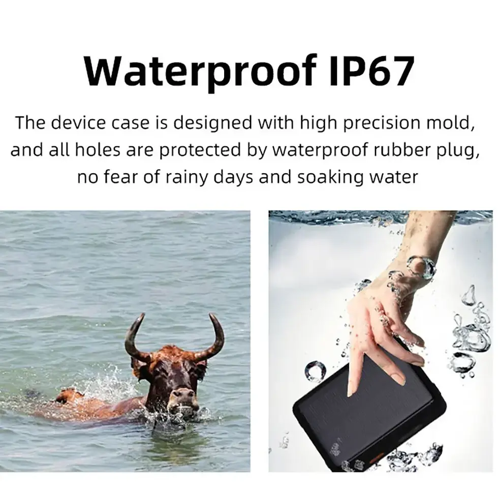 Thumbnail: 4G LTE Cow GPS Tracker with Solar Power 9000mAh Long Standby Smart Cattle Tracke