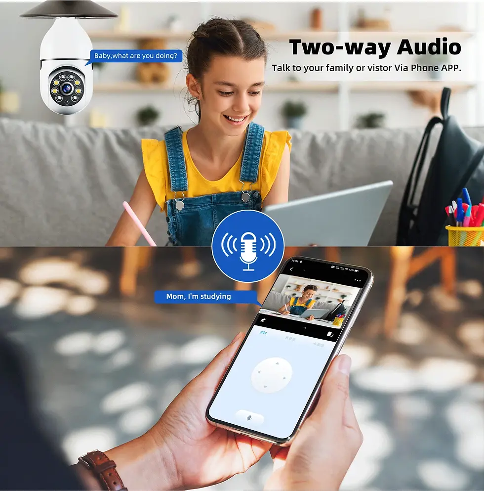 Miniatura: E27 Bulb 5MP Wifi Surveillance Cameras Automatic Human Tracking 4X Digital Zoom 