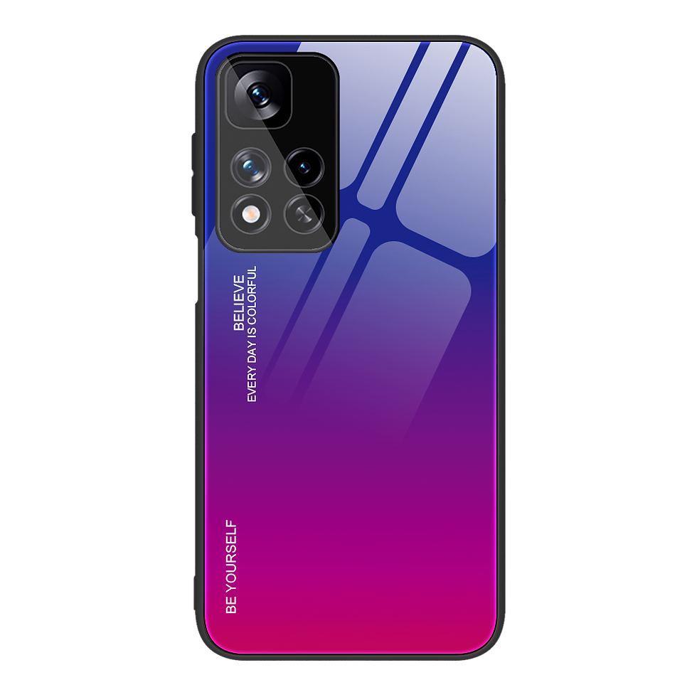 Thumbnail: Gradient Tempered Glass Case For Xiaomi Redmi Note 10S 11S 5G 10 11 12 Pro Plus 