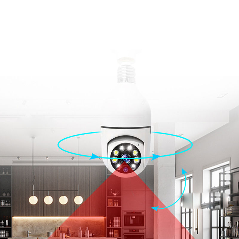 Thumbnail: 5G light bulb monitoring camera full-color night vision automatic human tracking