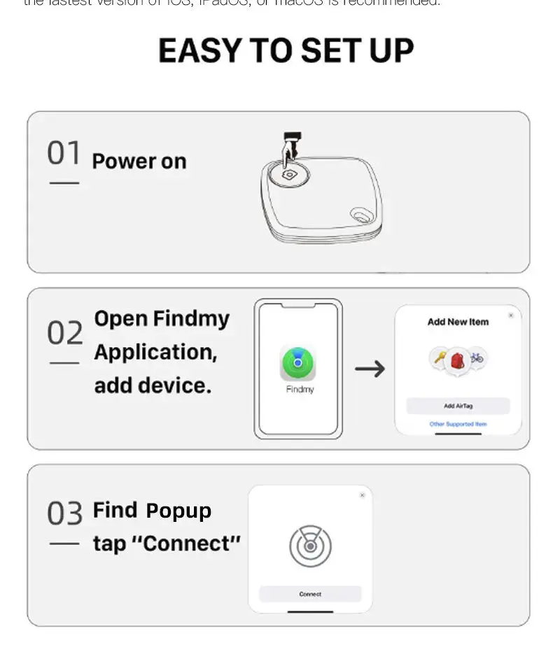 Thumbnail: For Apple Find My Mini Bluetooth GPS Tracker Anti Lose Reminder Device Key Finde