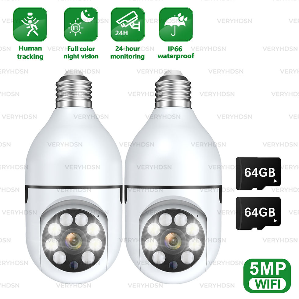 Miniatura: E27 Bulb 5MP Wifi Surveillance Cameras Automatic Human Tracking 4X Digital Zoom 