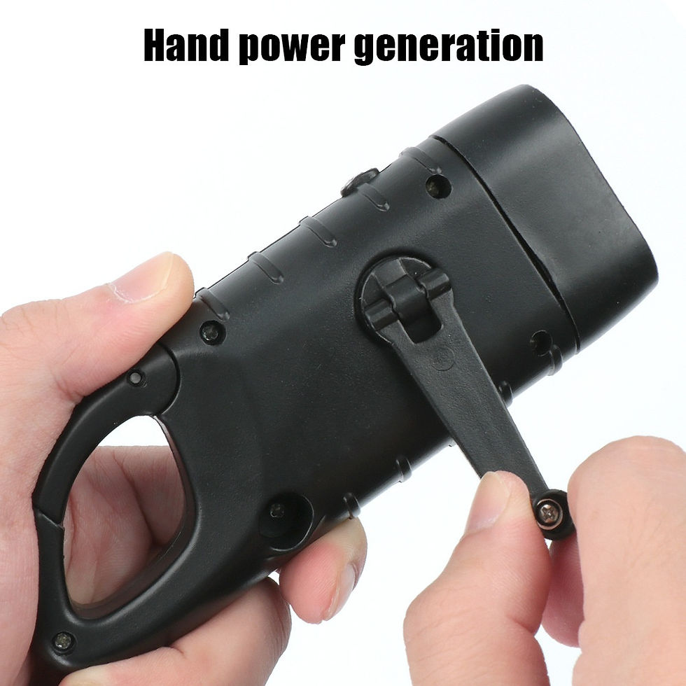 Miniatura: LED Flashlight Hand Crank Solar Powered Rechargeable Survival Gear Self Powered 