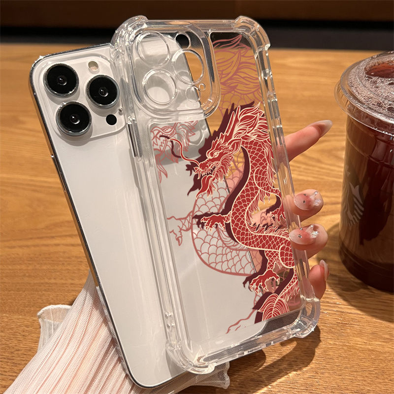 Thumbnail: New Cool Dragon Clear Anti-drop Phone Case For iPhone 16 Pro Max 15 14 13 12 11 
