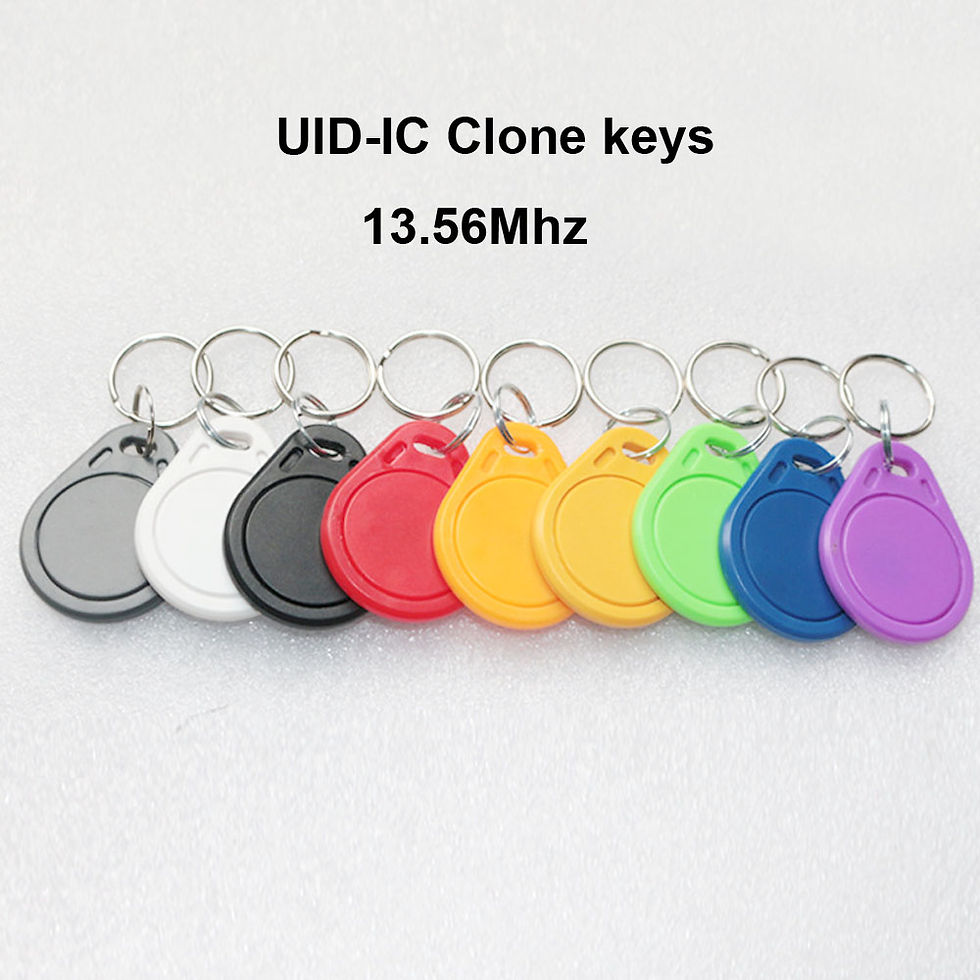 Thumbnail: 5pcs Waterproof 13.56MHz UID Keyfob Tag RFID Access Control Clone Key Card Token
