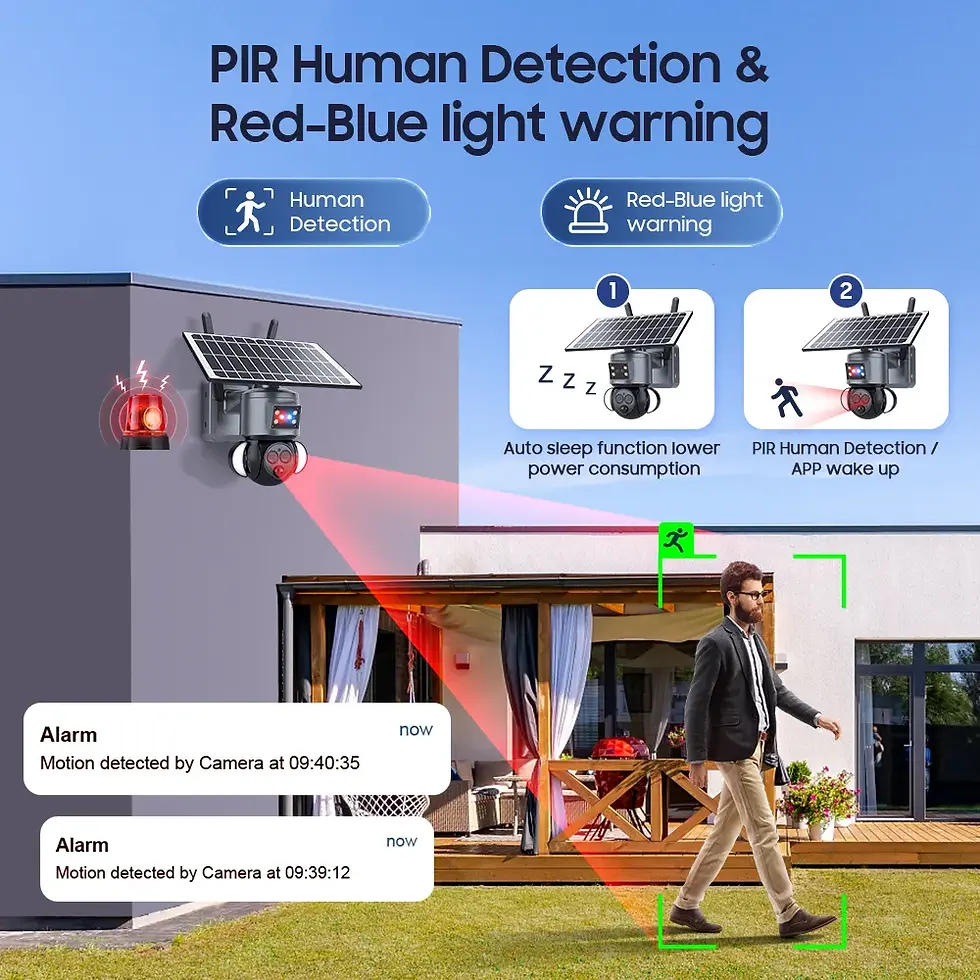 Miniatura: 4K 8MP 4G SIM Solar Camera 12X Zoom Dual Lens Recording Humanoid Tracking Outdoo