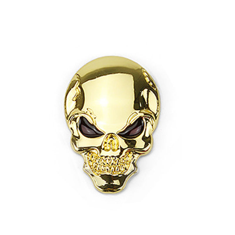 Miniatura: Car Sticker 3D Alloy Metal Fashion Logo Motorcycle Angel Wings Skull Badge Decal